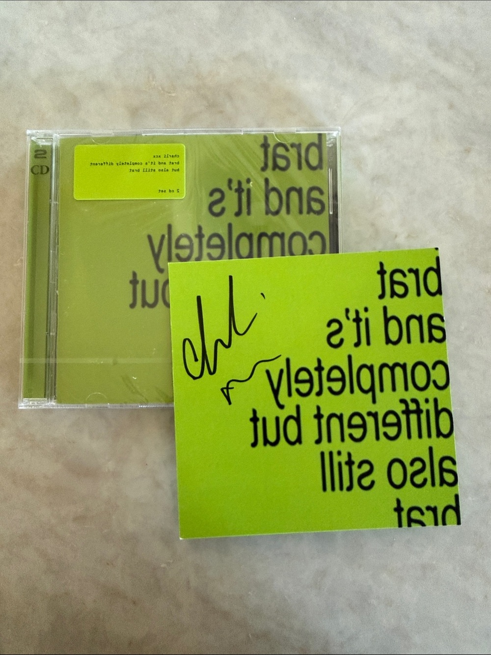 Charli XCX Autograph Signed CD Brat and it’s completely different Insert